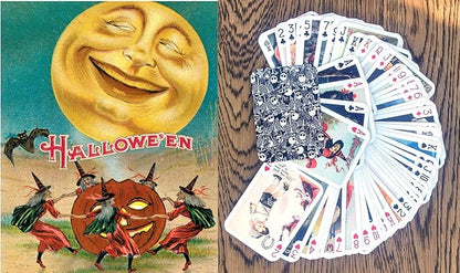 Halloween Playing Cards (Poker Deck 55 Cards All Different) Vintage Halloween Cards Reprint