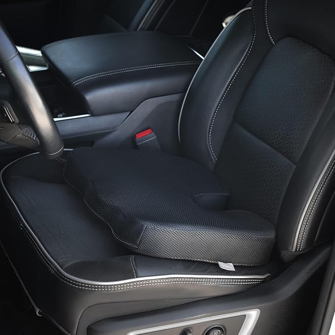 DMI Memory Foam Seat Support Cushion | Coccyx, Sciatica, & Tailbone Pain Relief | Multi-Use Ergonomic Seat Cushion for Office Chair for Driving & Home | Breathable