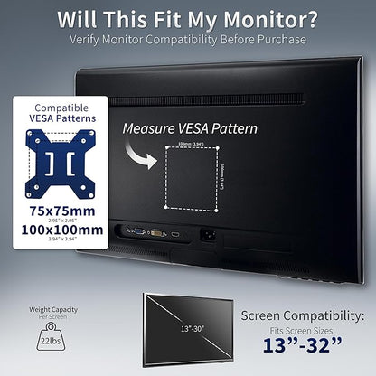 VIVO Freestanding Dual Monitor Stand with Sleek Glass Base and Adjustable Arms, Mounts 2 Screens up to 32 inch and 22 lbs Each, White, STAND-V002FGW