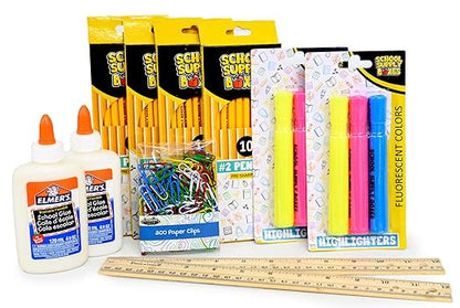School Supply Boxes | Mega Case (2 Boxes) | Back to School Essentials Kit for Students & Teachers | Includes All of Your Back-to-School Needs for All Classes