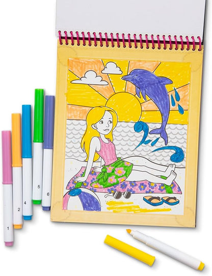 Melissa & Doug On The Go Color by Numbers Kids' Design Board - Unicorns, Ballet, Kittens, and More