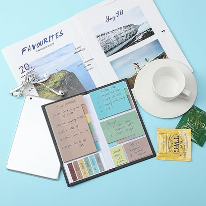 Mr. Pen- Transparent Sticky Note Set, 410 Pack, Morandi Colors, Transparent Sticky Notes Tabs, Stocky Notes for Bible Journaling