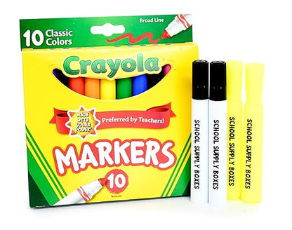School Supply Boxes | High School Case (2 Boxes) | Back to School Essentials Kit for Students & Teachers | Includes 1" Binders, College-Ruled Notebooks, Highlighters, Markers, & More