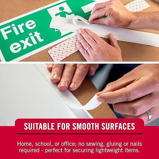 VELCRO Brand 6 Ft x 3/4 in | Sticky Back Tape Roll with Adhesive | Cut Strips to Length | Hook and Loop Fasteners | Perfect for Home, Office or Classroom, Black, 90975W