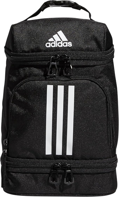 adidas Excel Insulated Lunch Bag, Cooler with Zipper, Pocket for Ice Pack, and Clip, Temperature Control Insulation