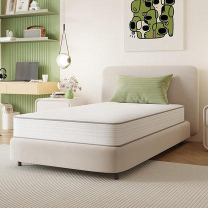Novilla Full Size Mattress, 8 Inch Full Mattresses in a Box with Smarts™ Coil for Pressure Relief, Medium Firm Foam and Spring Hybrid Colchones with CertiPUR-US Certified for Kids
