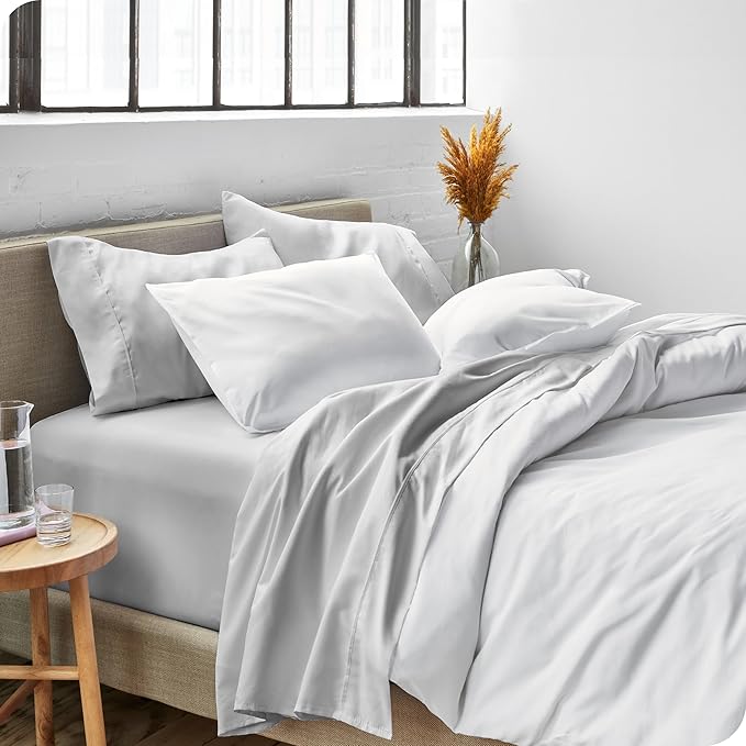 Bare Home Twin XL Sheet Set - College Dorm Size - Luxury 1800 Ultra-Soft Microfiber Twin Extra Long Bed Sheets - Deep Pockets - Easy Fit - Extra Soft - 3 Piece Set - Bed Sheets (Twin XL, Cloud Grey)