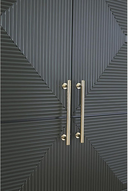 Signature Design by Ashley Geirwood Contemporary Accent Cabinet with Shelf and Geometric Pattern, Green