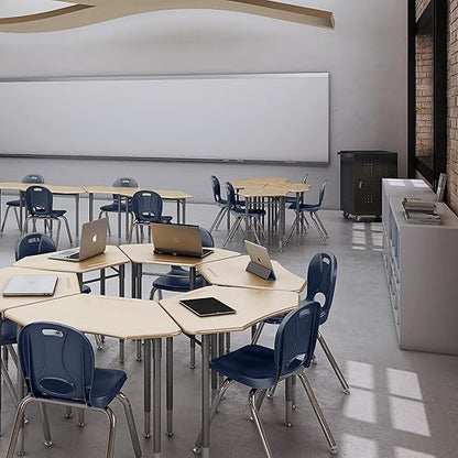 Learniture LNT-116-CSW-NV Learniture Structure Series Stackable School Chairs for Classroom, 16" Seat Height, Navy, Pack of 4