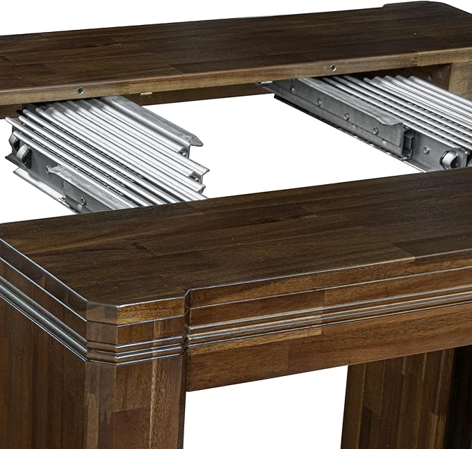 X02DA-2C8-12 6-Pc Dining Set Includes an Extendable Rectangle Kitchen Table, 1 Coffee Table, 2 Polyester Dining Chairs and 2 Modern Benches, 39x120 Inch, Antique Walnut