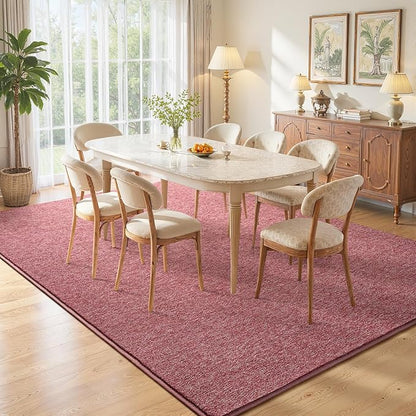 DweIke Rugs for Bedroom Living Room, 6x9 ft Red Area Rug, Washable Memory Foam Indoor Carpet, Modern Non-Slip Ultra Soft Carpets for Kids Boys Girls Adults Nursery Dorm Home Decor