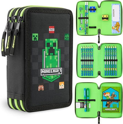 Minecraft Kids Pencil Case Stationery Pens Colored Pencils Notebook School Supplies Gamer Gifts for Boys