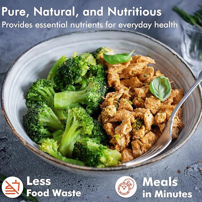 NuManna Freeze-Dried Diced Chicken Breast Bucket 36 Servings | Over 25g Protein per Serving for Daily Meal Prep, Emergency & Survival Food | Non-GMO, Resealable | 25+ Year Shelf Life | Made in USA