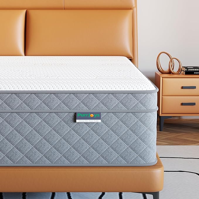 Firm Queen Mattress, 12 Inch Queen Bed Mattress in a Box，Cooling-Gel Memory Foam&Pocket Spring Hybrid, CertiPUR-US Certified, Firm