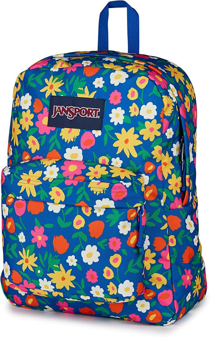 JanSport SuperBreak One Backpack - Durable, Lightweight Bag with 1 Main Compartment, Front Utility Pocket with Built-in Organizer, Premium Backpack, Flower Market