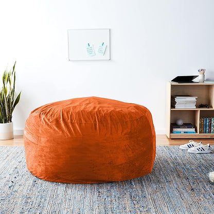Sofa Sack Bean Bag Chair Cover, 5-Feet, Tangerine