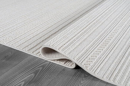Micro Loop Indoor Rug White 8x10 Boho Geometric Neutral Area Rugs for Living Room Soft Luxury Modern Low and High Pile Durable Stain Resistant Non-Shedding Indoor Area Carpet 8 x 10
