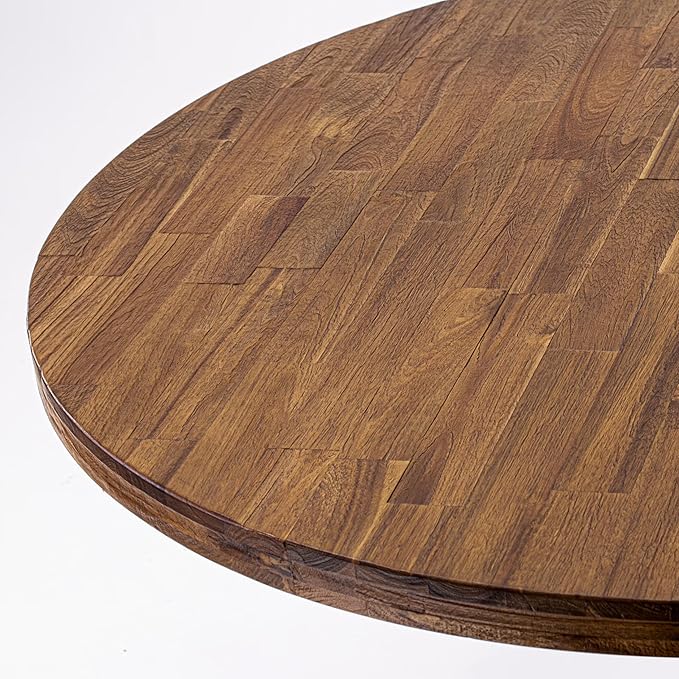 I5DA5-50N-26 5-Pc Kitchen Table Set Contain a Wooden Table and 4 Burgundy Polyester Fabric Upholstered Chairs with Button-Tufted Back, Antique Walnut