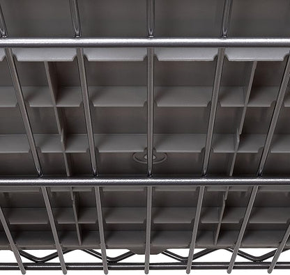 Seville Classics Heavy Duty NSF Bin Rack Solid Steel Wire Shelving Storage Unit, Patented Organizer for Garage, Warehouse, Office, Restaurant, Classroom, Kitchen, Gray, Includes 16 Bins
