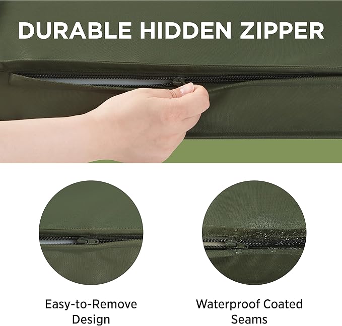 LE SURE Waterproof Dog Bed Cover Replacement Washable - XL Size for Pet Mat 44x32x3 Inches, Green