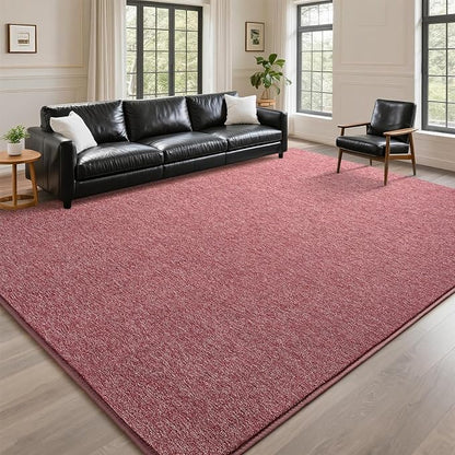 DweIke Rugs for Bedroom Living Room, 4x6 ft Red Area Rug, Washable Memory Foam Indoor Carpet, Modern Non-Slip Ultra Soft Carpets for Kids Boys Girls Adults Nursery Dorm Home Decor