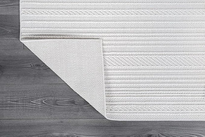 Micro Loop Indoor Rug White 8x10 Boho Geometric Neutral Area Rugs for Living Room Soft Luxury Modern Low and High Pile Durable Stain Resistant Non-Shedding Indoor Area Carpet 8 x 10