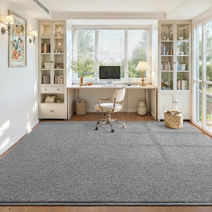 DweIke Rugs for Bedroom Living Room, 5x7 ft Grey Area Rug, Washable Memory Foam Indoor Carpet, Modern Non-Slip Ultra Soft Carpets for Kids Boys Girls Adults Nursery Dorm Home Decor