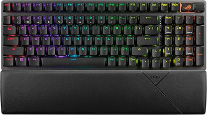 ASUS ROG Strix Scope II 96 Wireless Mechanical Gaming Keyboard – 96% Full-Size, Tri-Mode Connectivity, Hot Swappable Pre-lubed ROG NX Storm Clicky Switches, PBT Keycaps, RGB, PC/Mac Support - Black