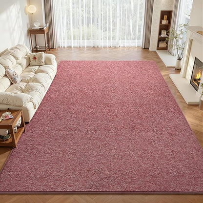 DweIke Rugs for Bedroom Living Room, 4x6 ft Red Area Rug, Washable Memory Foam Indoor Carpet, Modern Non-Slip Ultra Soft Carpets for Kids Boys Girls Adults Nursery Dorm Home Decor