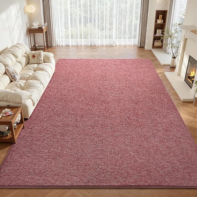 DweIke Rugs for Bedroom Living Room, 6x9 ft Red Area Rug, Washable Memory Foam Indoor Carpet, Modern Non-Slip Ultra Soft Carpets for Kids Boys Girls Adults Nursery Dorm Home Decor