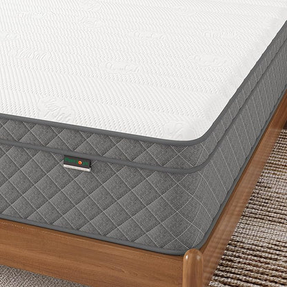 Full Mattress, 12 Inch Full Size Mattress with Cooling-Gel Memory Foam &Pocket Spring Hybrid, CertiPUR-US Certified, Medium Firm