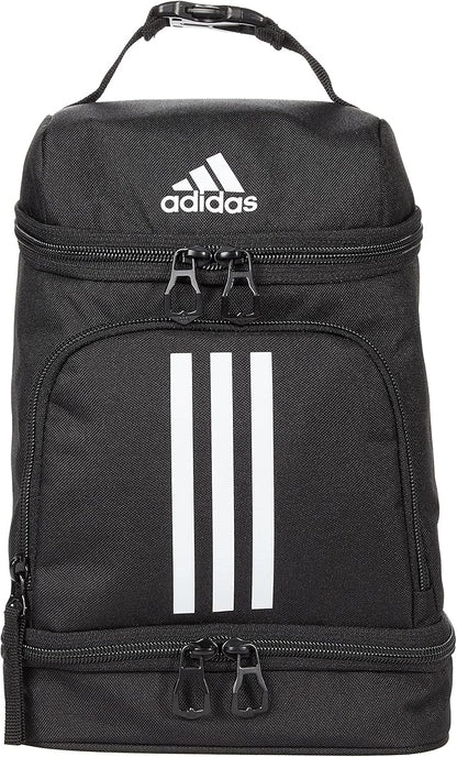 adidas Excel Insulated Lunch Bag, Cooler with Zipper, Pocket for Ice Pack, and Clip, Temperature Control Insulation