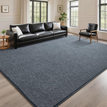 DweIke Rugs for Bedroom Living Room, 4x6 ft Blue Grey Area Rug, Washable Memory Foam Indoor Carpet, Modern Non-Slip Ultra Soft Carpets for Kids Boys Girls Adults Nursery Dorm Home Decor