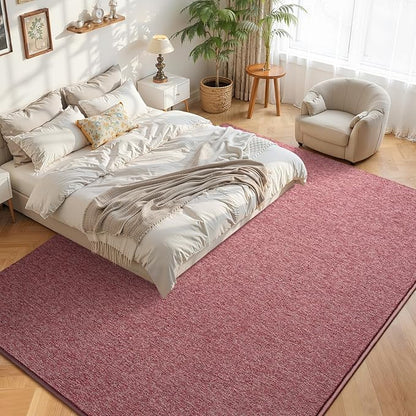 DweIke Rugs for Bedroom Living Room, 4x6 ft Red Area Rug, Washable Memory Foam Indoor Carpet, Modern Non-Slip Ultra Soft Carpets for Kids Boys Girls Adults Nursery Dorm Home Decor