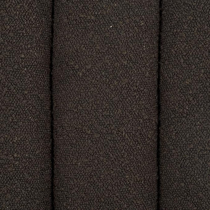 SAFAVIEH Home Collection Joseph Brown Boucle Channel Tufted Square Ottoman Seat Foot Rest (Fully Assembled)