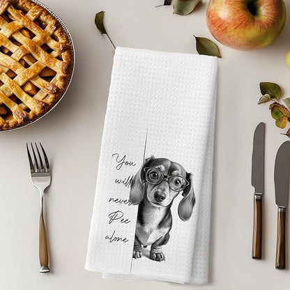 Dachshund Gifts Kitchen Towels ，Dachshund Gifts for Women Men Decor Accessories Hand Towels for Bathroom，Funny Dog Bathroom Hand Towels，16x24 Inch