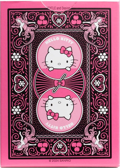 Bicycle Hello Kitty Playing Cards Bundle, Sanrio Black & Pink Hello Kitty and Kuromi Collectible Deck of Cards