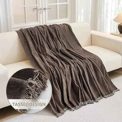 MYSKY HOME Oversized Armchair Couch Cover for 1 Cushion Couch, Washable Sofa Protector, Chair Couch Covers Sofa Covers Sofa Throws Sofa Slipcovers Futon Cover for Pet, Kid, 71"X91", Chocolate