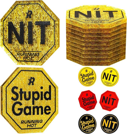 RUNNING HOT Nit Button Set for Texas Hold'em & Omaha Poker (Pack of 10) - Professional Chips for The Stand-Up Game - Enhance Your Play