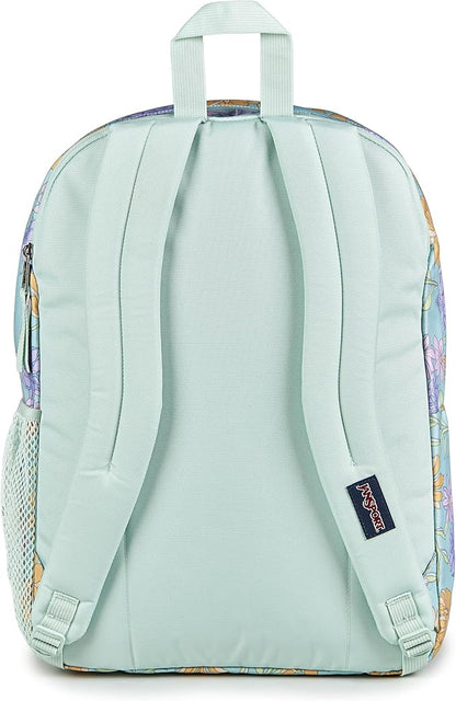 JanSport Laptop Backpack - Computer Bag with 2 Compartments, Ergonomic Shoulder Straps, 15” Laptop Sleeve, Haul Handle - Faded Floral Fresh Mint