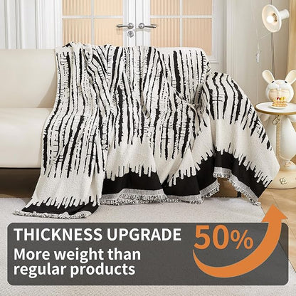HAOMAIJIA Boho Sofa Covers Couch Covers for 2 Cushion Couch Sofa Pet Friendly Soft Thick Non Slip Couch Cover for Dogs Washable Sectional Couch Covers L Shape Furniture Protecto (XF-Black, 71"x102")