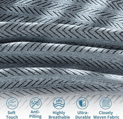 Nobildonna Sofa Cover Washable Soft Thicken Chenille Couch Cover with Tassel,Waterproof Sofa Slipcover for 3-4 Cushion Couch,Sectional Sofa,L-Shaped Furniture Protector Pet-Friendly,Dusty Blue71 x150