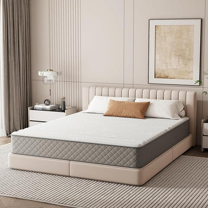 Full Mattress, 10 Inch Hybrid Double Mattress with Cooling Gel Memory Foam and Pocket Springs, CertiPUR-US Certified, Medium Firm