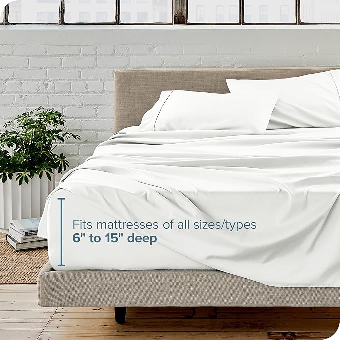 Bare Home California King Sheet Set - 1800 Ultra-Soft Microfiber Cal King Bed Sheets - Double Brushed - Deep Pockets - Easy Fit - 4 Piece Set - Bed Sheets (California King, Cream)