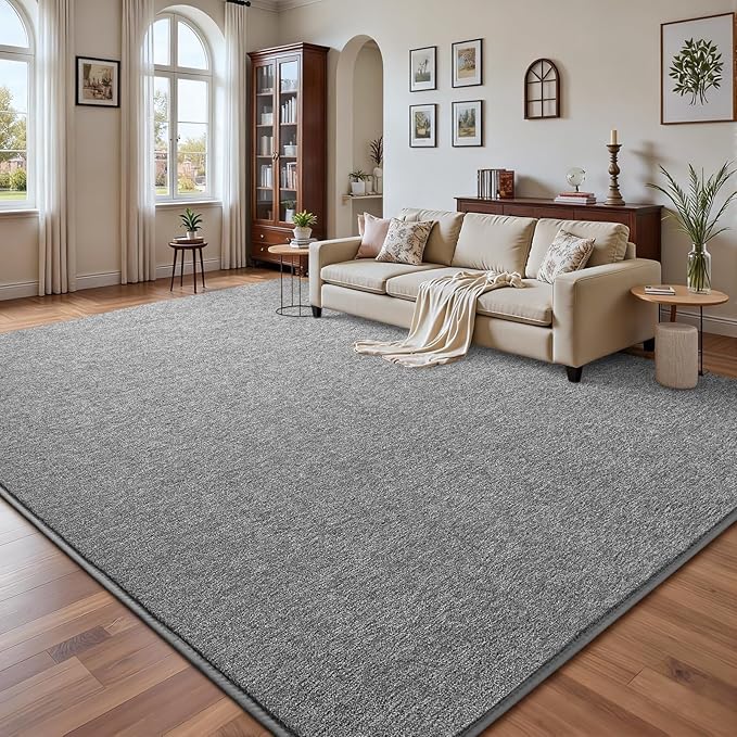 DweIke Rugs for Bedroom Living Room, 5x7 ft Grey Area Rug, Washable Memory Foam Indoor Carpet, Modern Non-Slip Ultra Soft Carpets for Kids Boys Girls Adults Nursery Dorm Home Decor