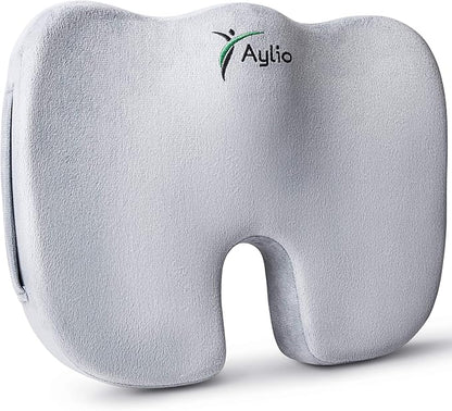 Seat Cushion for Desk Chair - Back Pain, Tailbone Relief, Coccyx, Butt, Hip Support - Ergonomic Office Chair Sciatica Car Pillow