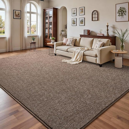 DweIke Rugs for Bedroom Living Room, 4x6 ft Brown Area Rug, Washable Memory Foam Indoor Carpet, Modern Non-Slip Ultra Soft Carpets for Kids Boys Girls Adults Nursery Dorm Home Decor