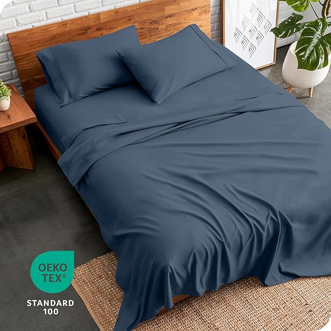 Bare Home Twin Sheet Set - 1800 Ultra-Soft Microfiber Twin Bed Sheets - Double Brushed - Deep Pockets - Easy Fit - Extra Soft - 3 Piece Set - Bedding Sheets & Pillowcases (Twin, Bering Sea)