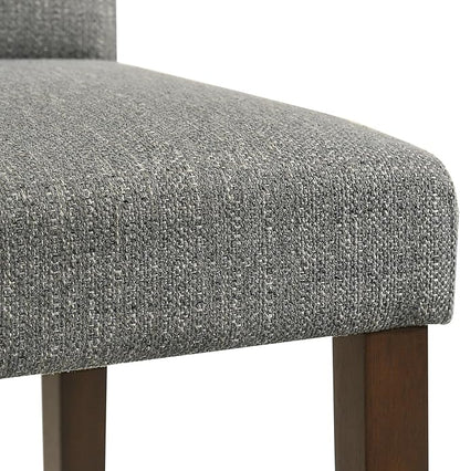 CHITA Counter Height Bar Stools Set of 3, 27" H Seat Height Upholstered Barstools, Fabric in Fog Grey