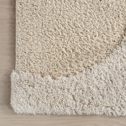 nuLOOM Gloria Abstract Shag Area Rug, 6' 7" x 9', Beige